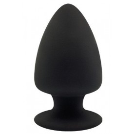 Черная анальная пробка PREMIUM SILICONE PLUG S - 9 см.