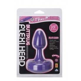 Вибромассажер для анальной стимуляции FLEXI HEAD 10 FUNCTION BUTT PLUG - 8,9 см.