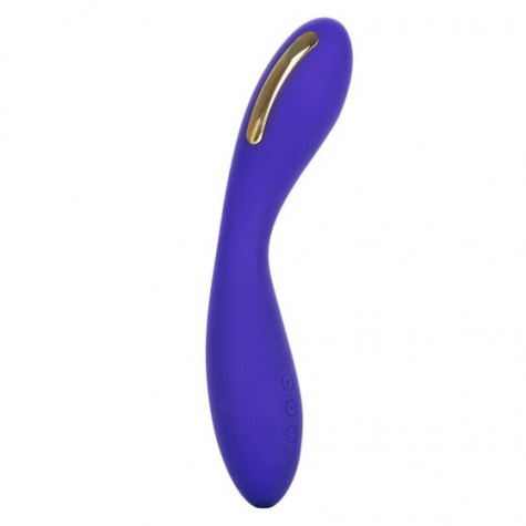 Фиолетовый вибратор с электростимуляцией Intimate E-Stimulator Wand - 21,5 см.