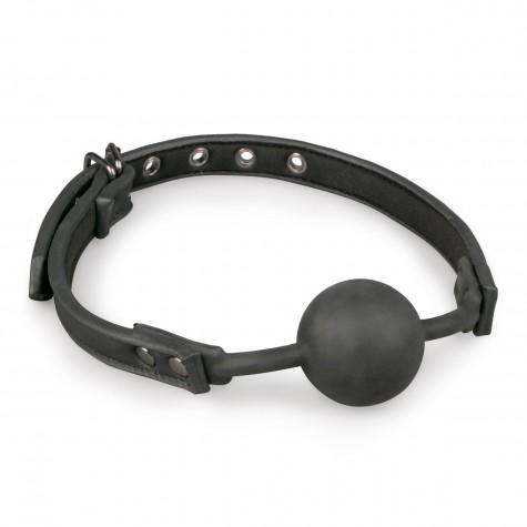 Черный кляп-шар Easytoys Ball Gag With Silicone Ball