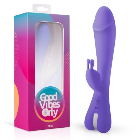 Фиолетовый вибратор-кролик Trix Rabbit Vibrator - 22,5 см.