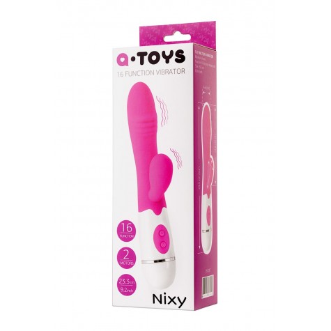 Розовый вибратор A-Toys Nixy - 23 см.